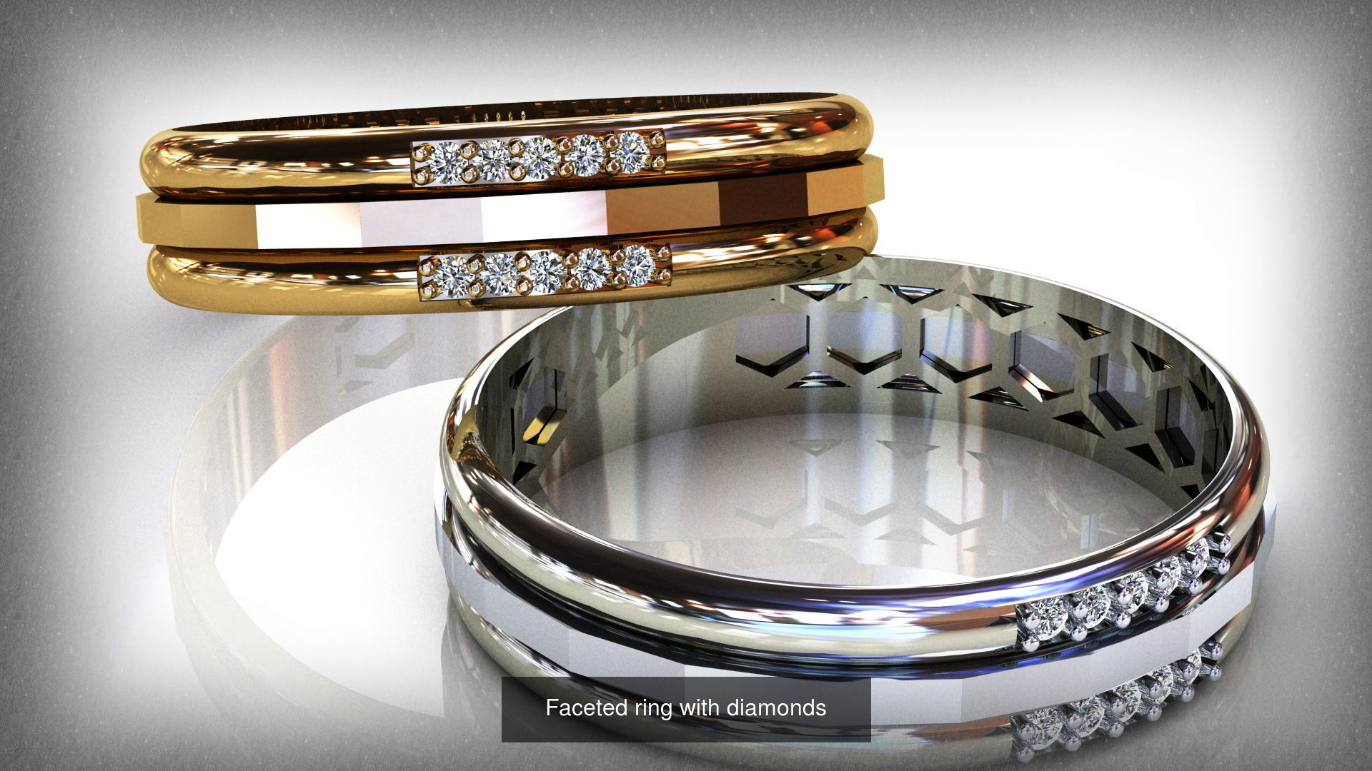 88 models of necklaces bracelets earrings pendants fusion rings  3D Model Collection_32