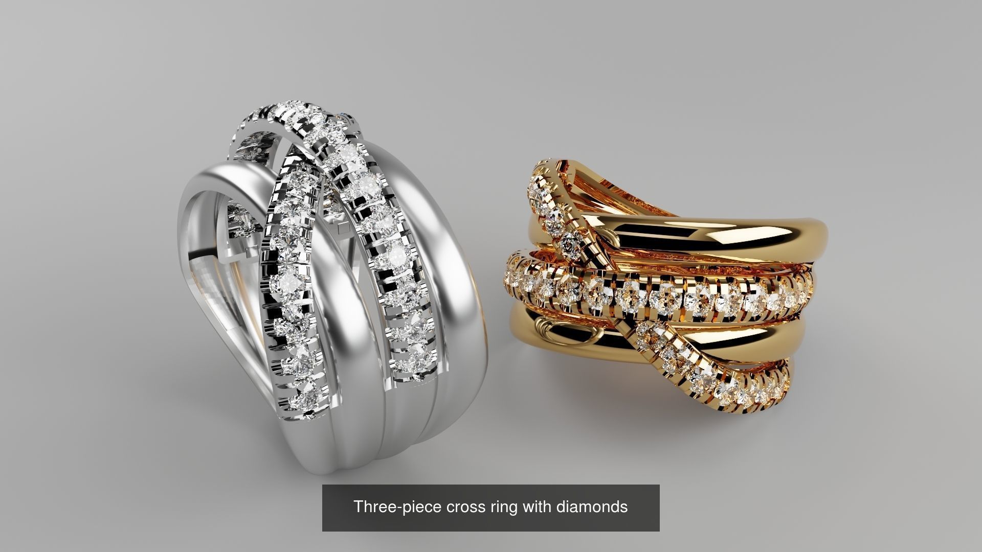 88 models of necklaces bracelets earrings pendants fusion rings  3D Model Collection_55