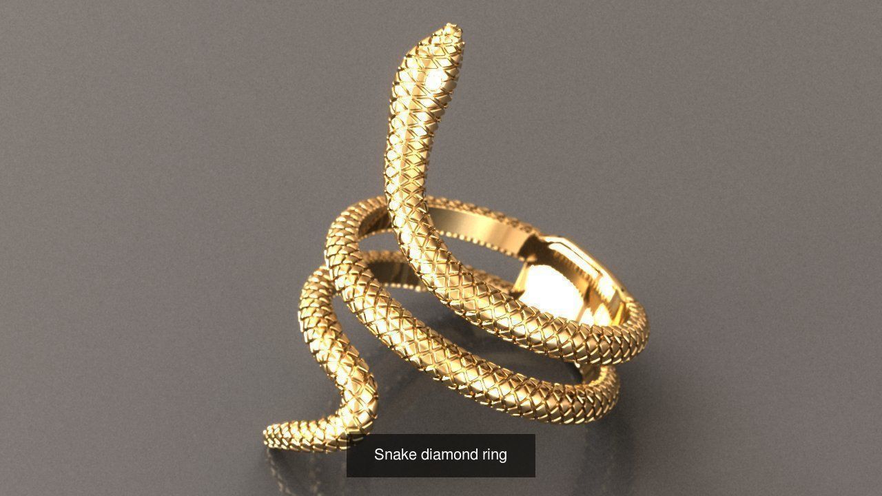 88 models of necklaces bracelets earrings pendants fusion rings  3D Model Collection_76