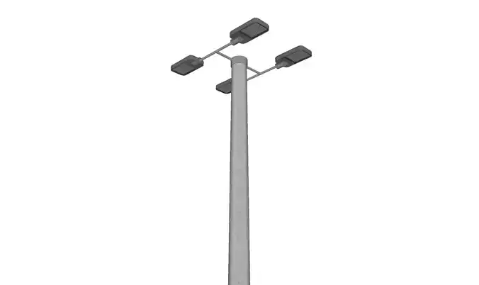Concrete Lamp Post - Light Pole - Light Post - Street Light 06 3D model