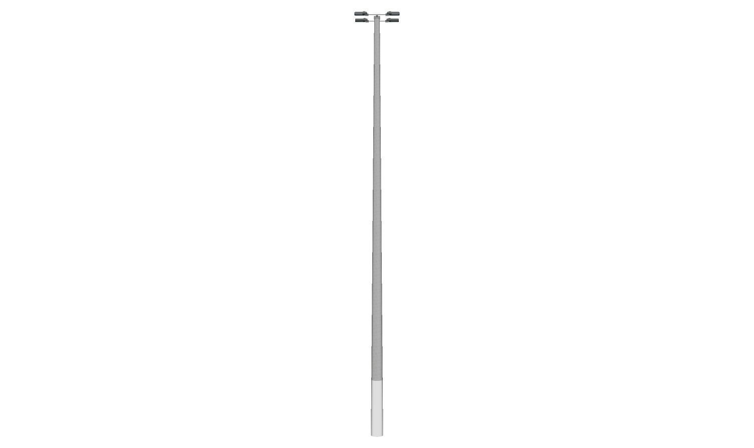 Concrete Lamp Post - Light Pole - Light Post - Street Light 06 3D model_3