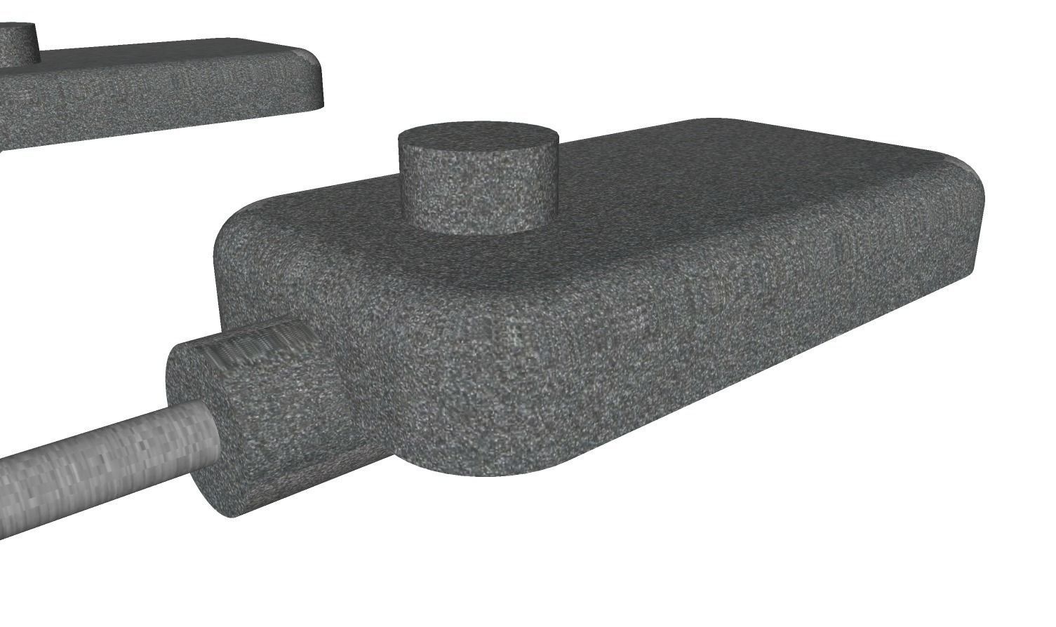 Concrete Lamp Post - Light Pole - Light Post - Street Light 06 3D model_5