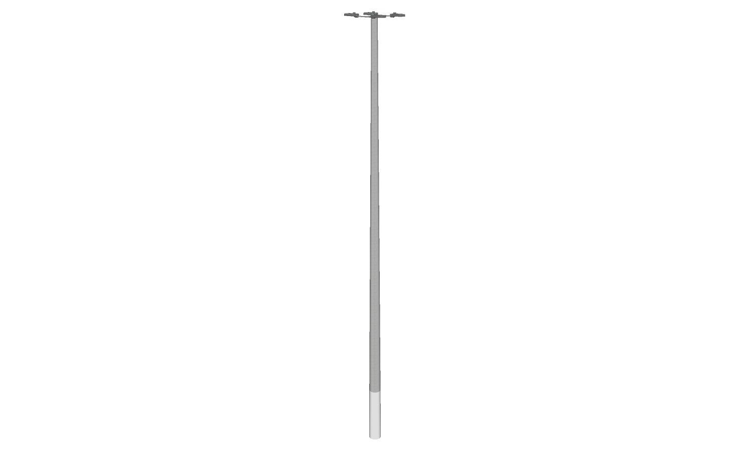 Concrete Lamp Post - Light Pole - Light Post - Street Light 06 3D model_4