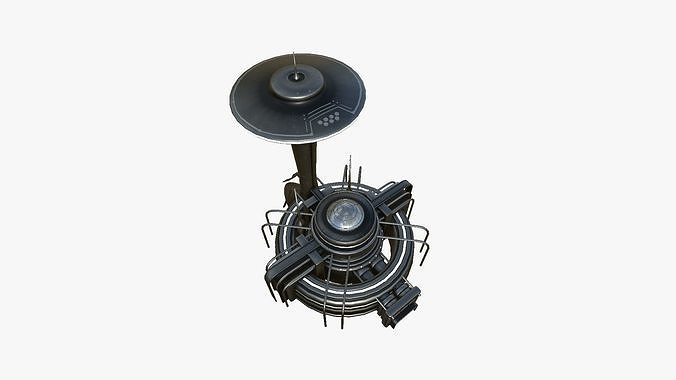 SciFi Facility D09 Dark Metal - Sci Fi Exterior Design Low-poly 3D model 3
