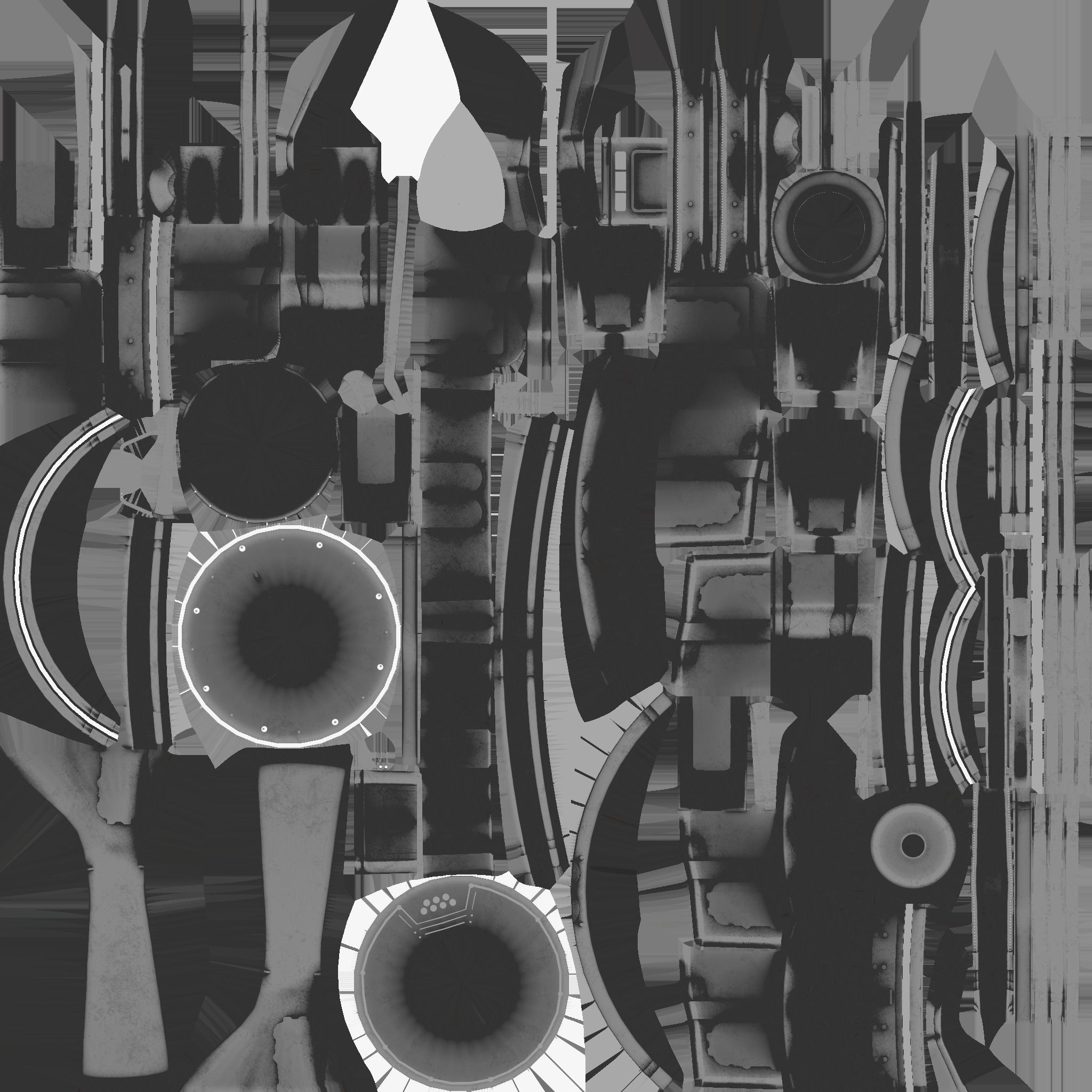 SciFi Facility D09 Dark Metal - Sci Fi Exterior Design Low-poly 3D model_21