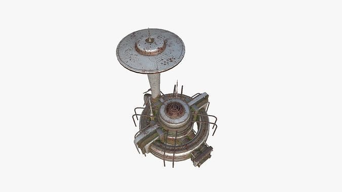 SciFi Facility D10 Abandoned - Sci Fi Exterior Design Low-poly 3D model 3