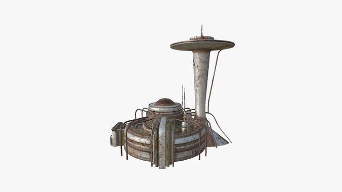 SciFi Facility D10 Abandoned - Sci Fi Exterior Design Low-poly 3D model 4