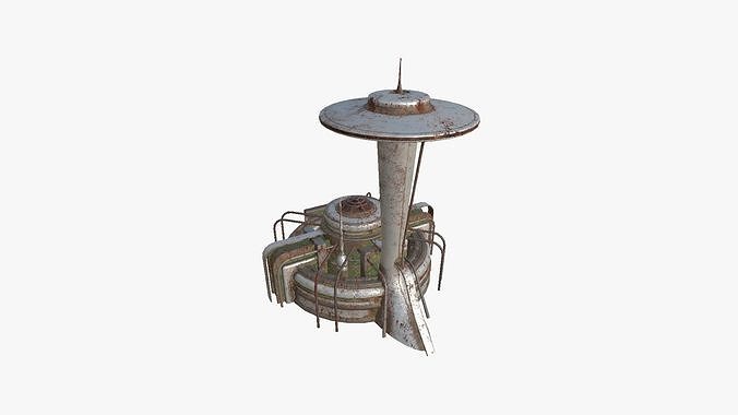 SciFi Facility D10 Abandoned - Sci Fi Exterior Design Low-poly 3D model 5