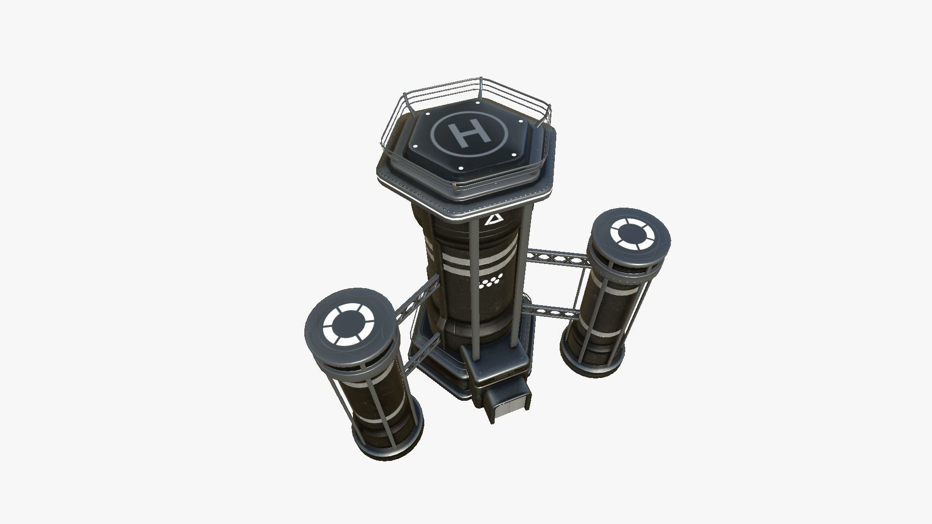 10 Sci Fi Buildings Collection I - Dark Metal - Exterior Design _63