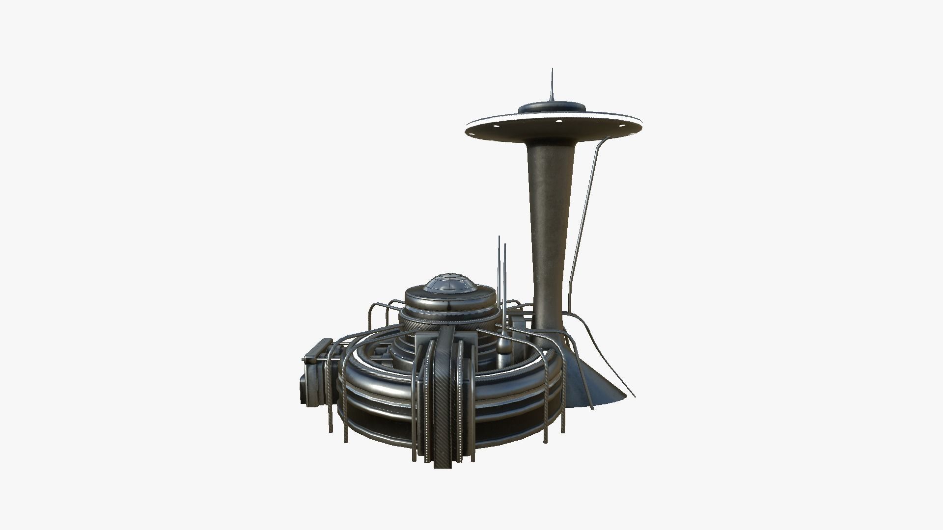 10 Sci Fi Buildings Collection I - Dark Metal - Exterior Design _117