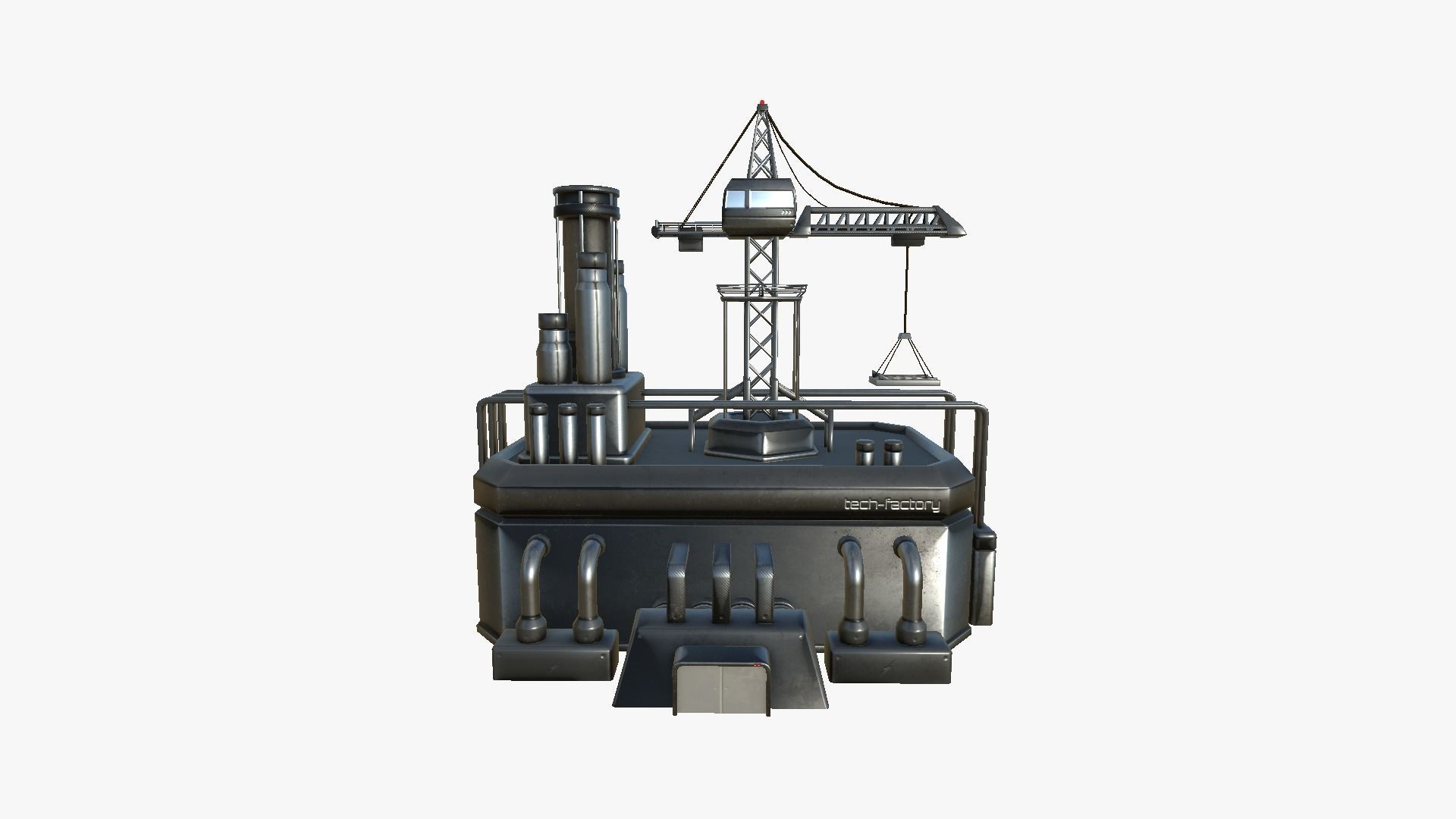 10 Sci Fi Buildings Collection I - Dark Metal - Exterior Design _105