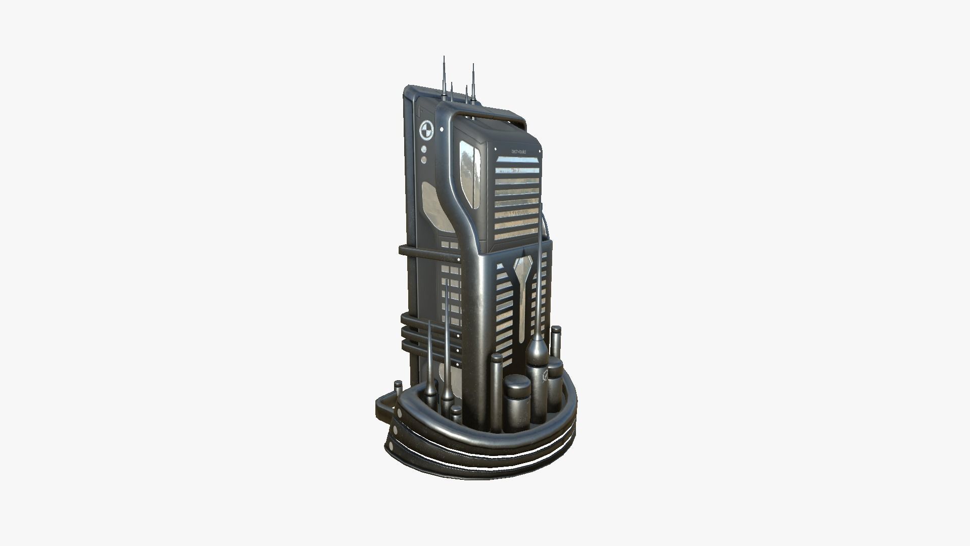 10 Sci Fi Buildings Collection I - Dark Metal - Exterior Design _20
