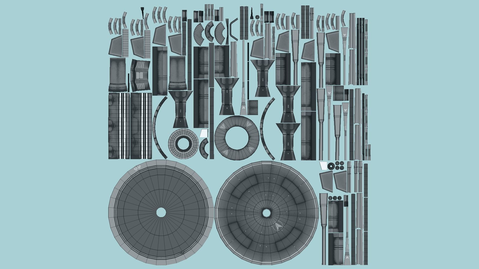 10 Sci Fi Buildings Collection I - Dark Metal - Exterior Design _98