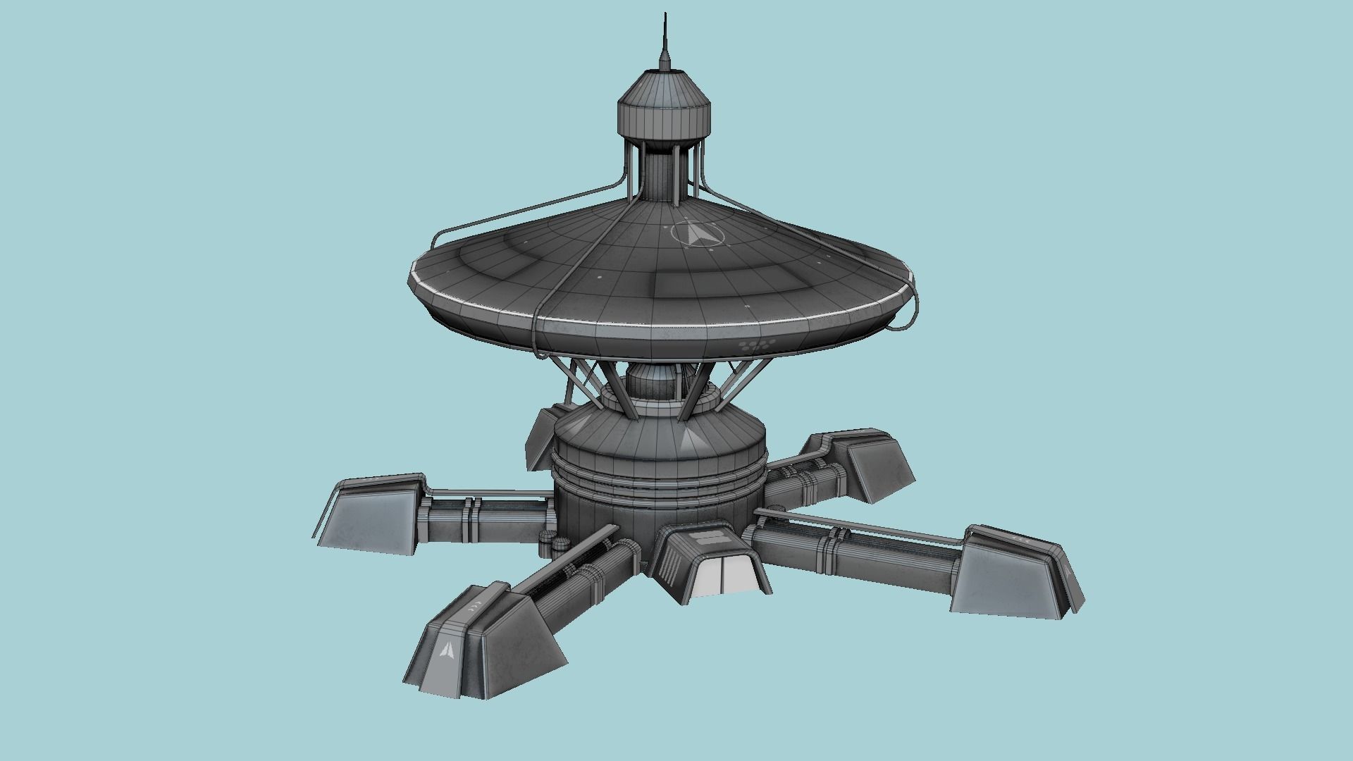 10 Sci Fi Buildings Collection I - Dark Metal - Exterior Design _99