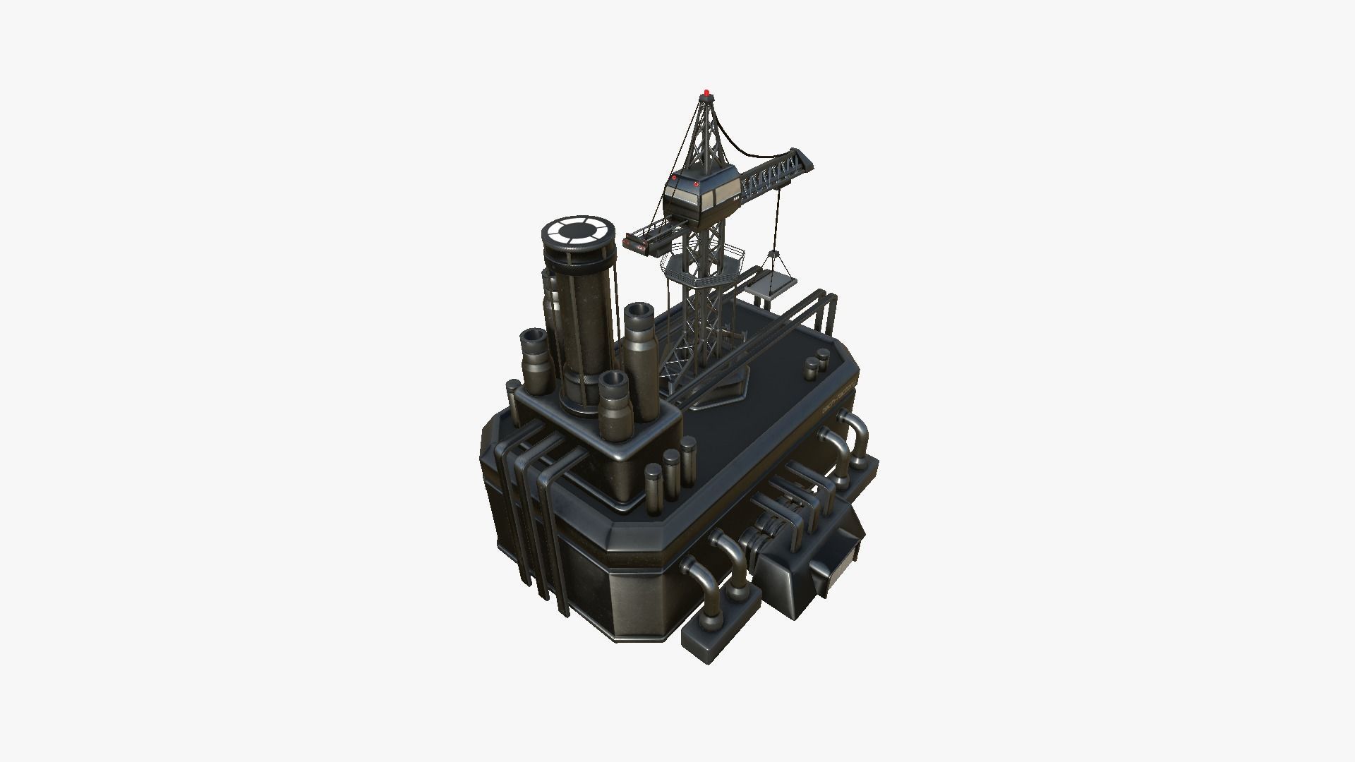 10 Sci Fi Buildings Collection I - Dark Metal - Exterior Design _106