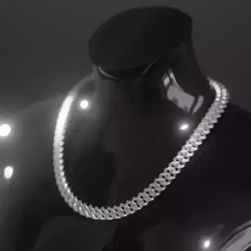 Cuban link chain silver and gold