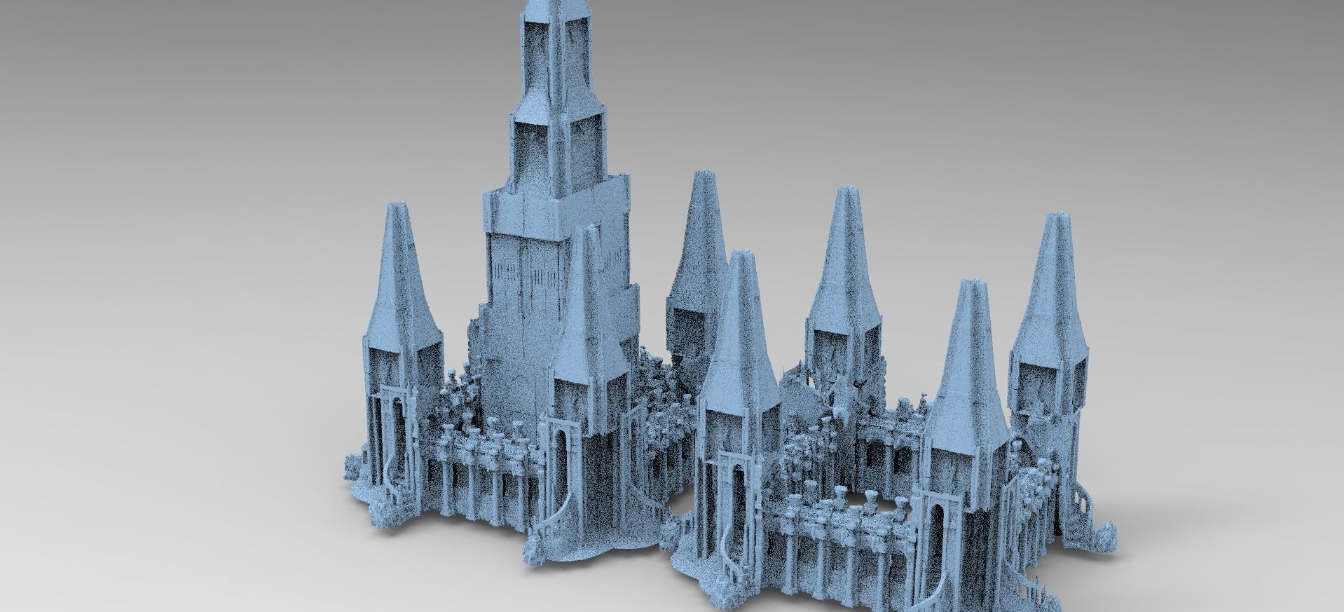 Third age Fort architecture 3 versions  3D model_1