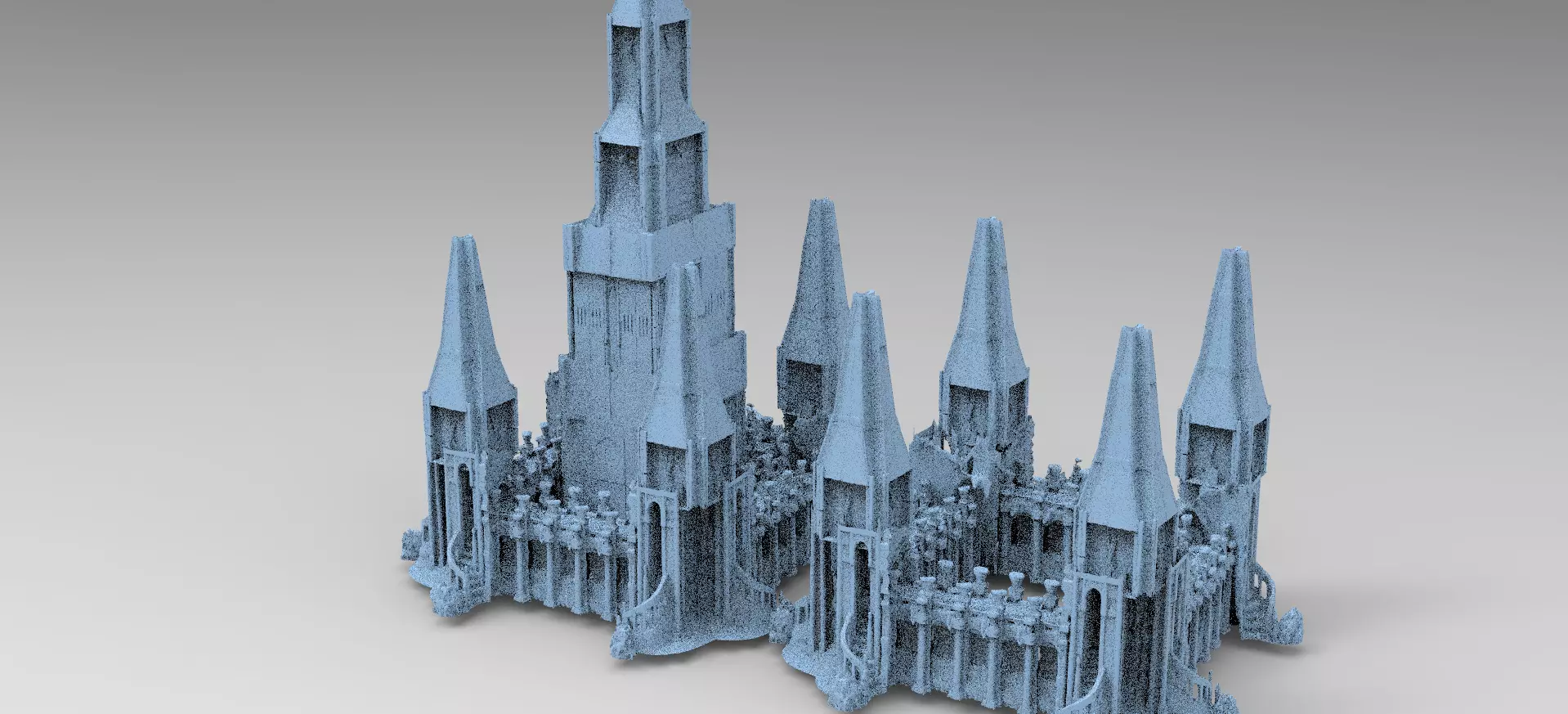 Third age Fort architecture 3 versions  3D model_0