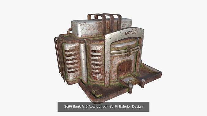 10 Sci Fi Buildings Collection J - Abandoned - Exterior Design 3D Model Pack 5