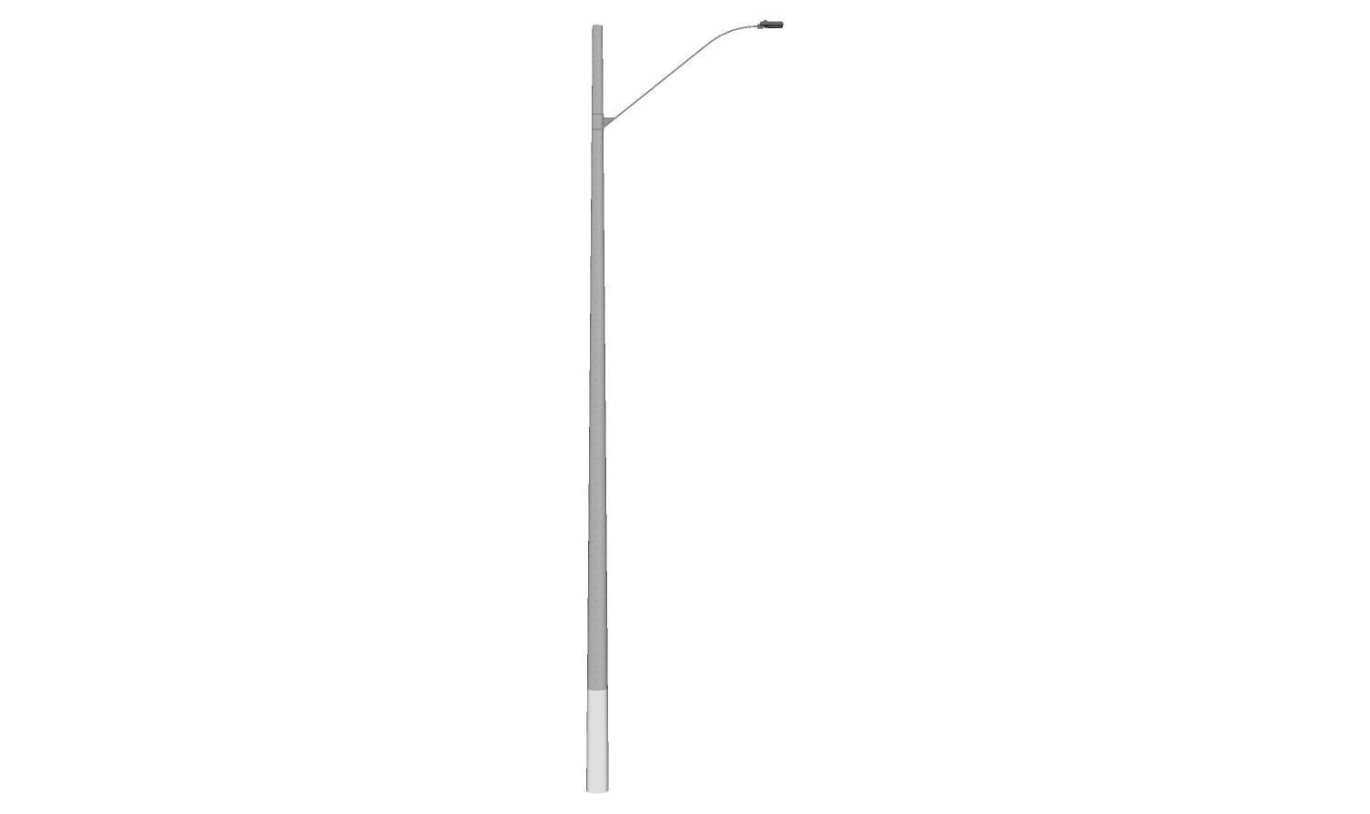 Concrete Lamp Post - Light Pole - Light Post - Street Light 08 3D model_3