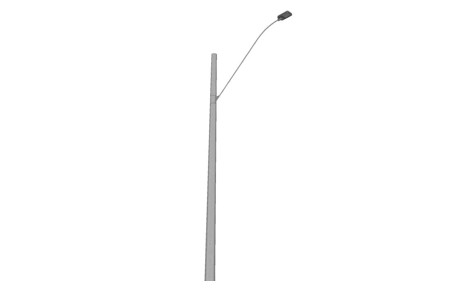 Concrete Lamp Post - Light Pole - Light Post - Street Light 08 3D model_0