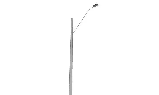 Concrete Lamp Post - Light Pole - Light Post - Street Light 08 3D model