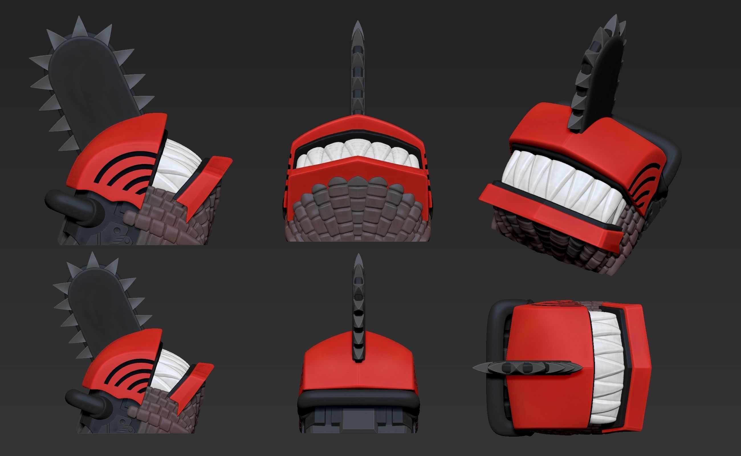 Chainsaw Man and Pochita Keycaps - Mechanical Keyboard 3D print model_2