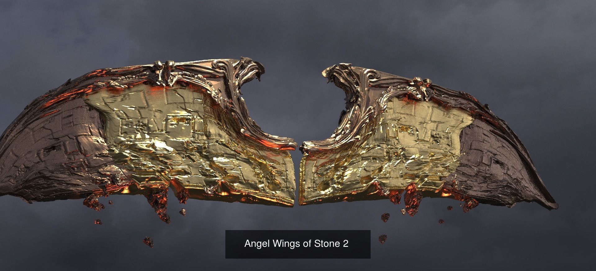 Exotique Fantasy Wings 3D Model Collection_1