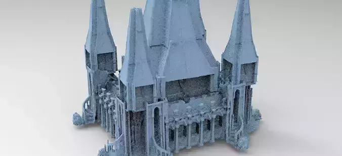 Dark ages Fort architecture Tower large 3D model