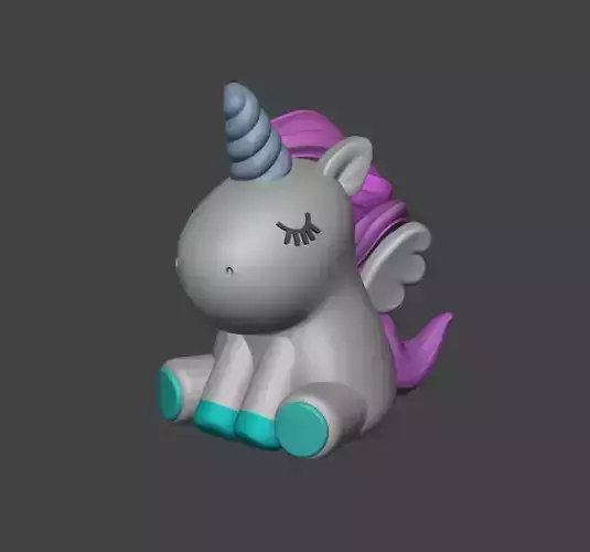 CUTE UNICORN FIGURINE 3D print model