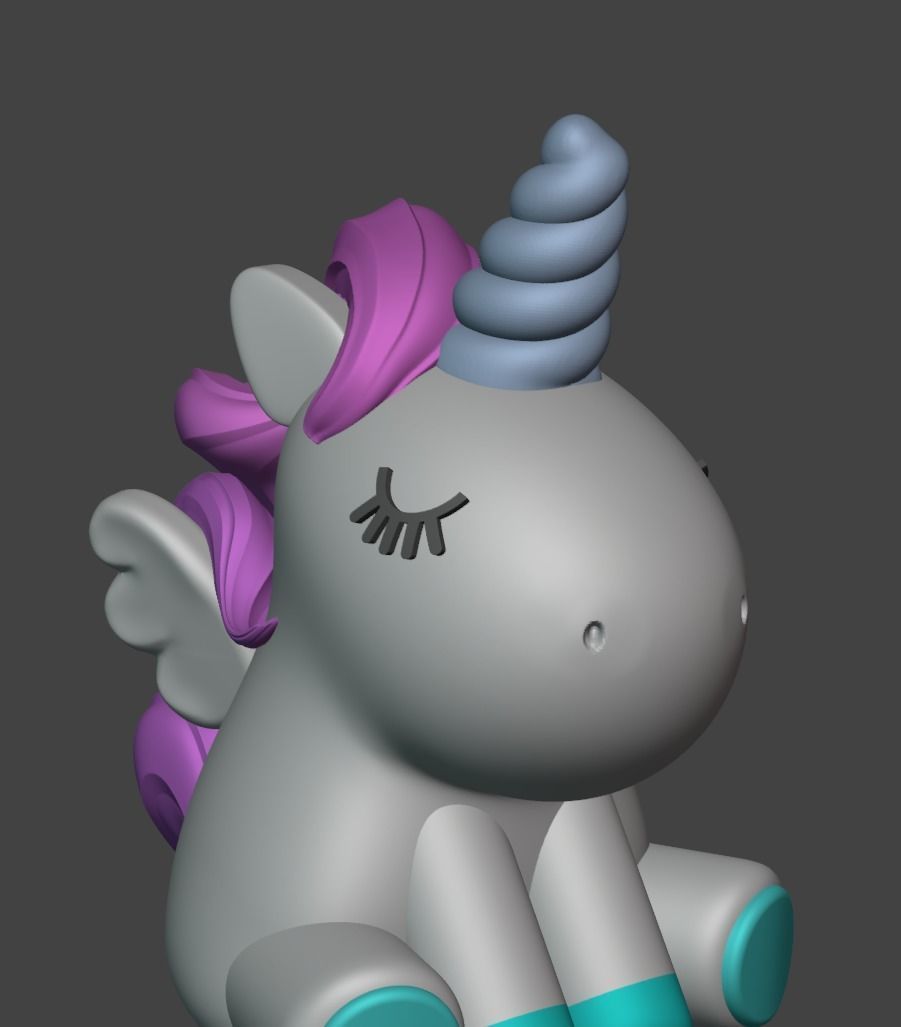 CUTE UNICORN FIGURINE 3D print model_2