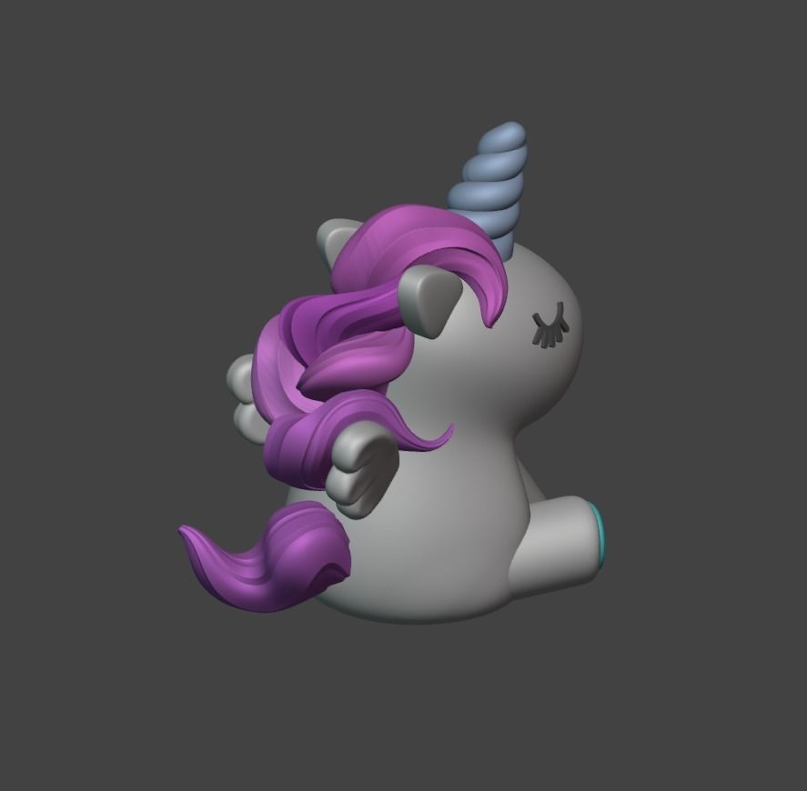 CUTE UNICORN FIGURINE 3D print model_1