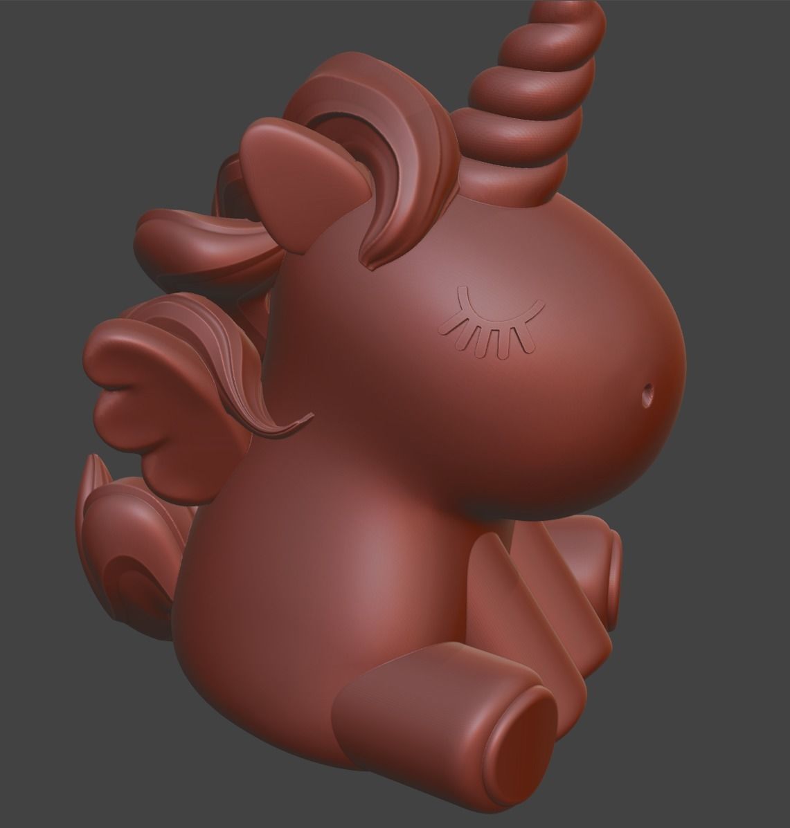 CUTE UNICORN FIGURINE 3D print model_4