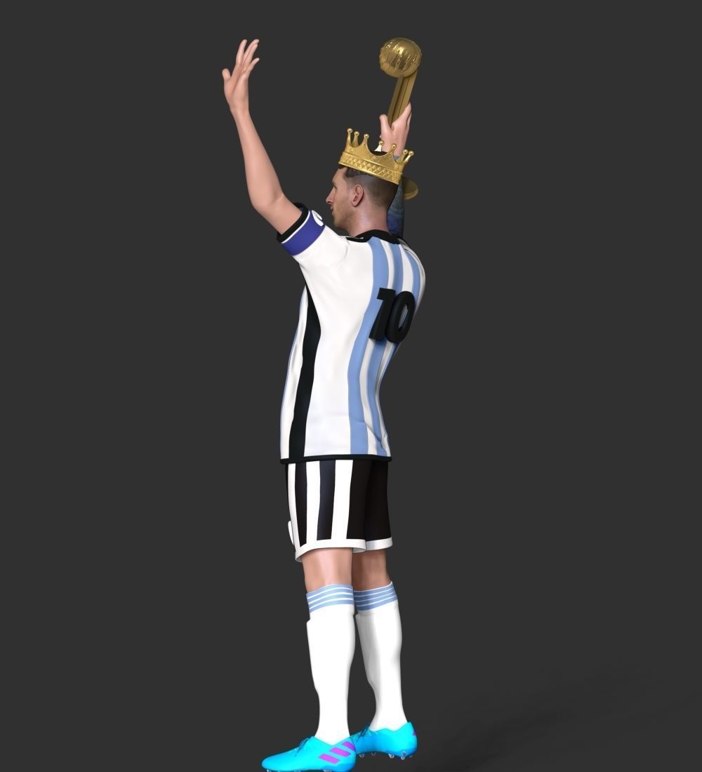 King Messi 3D print model_16