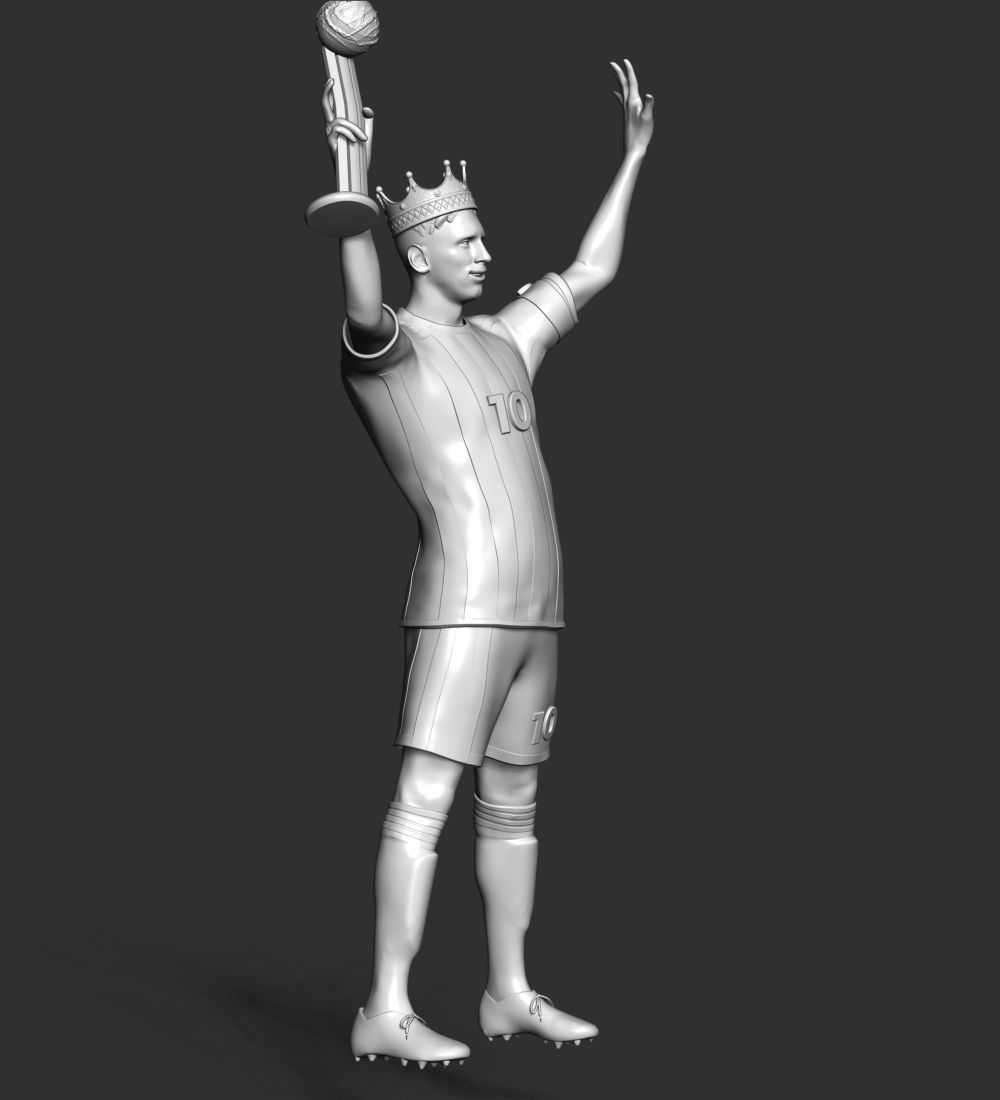 King Messi 3D print model_26