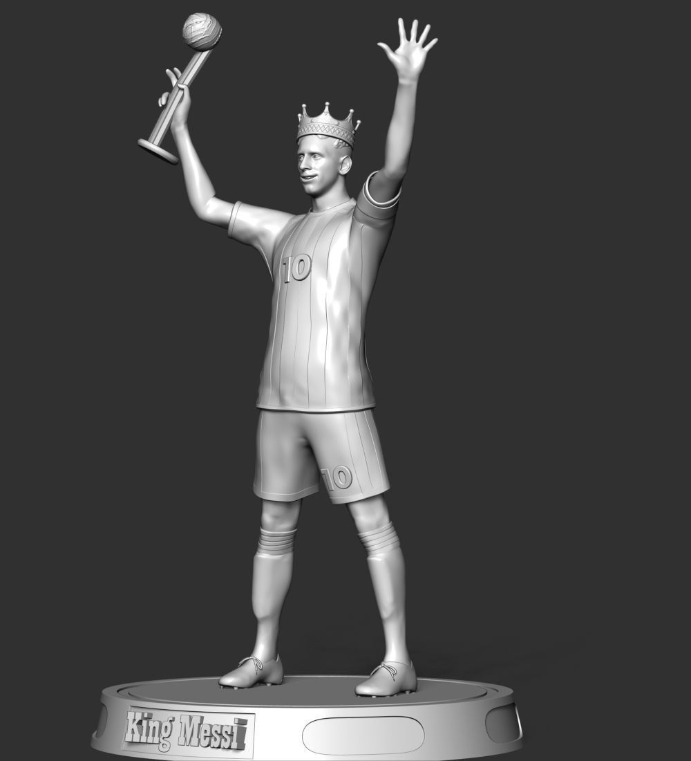 King Messi 3D print model_22