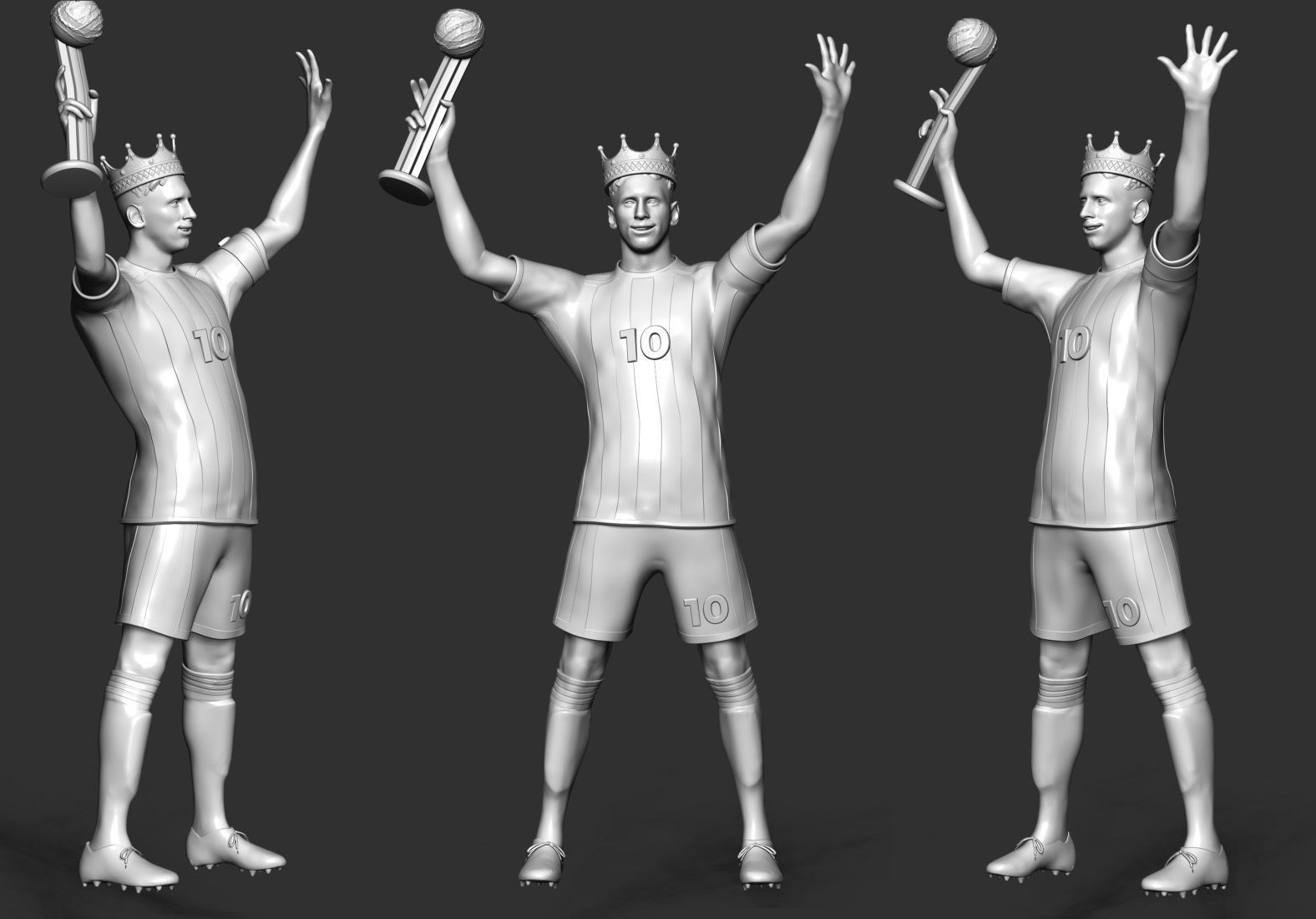 King Messi 3D print model_7