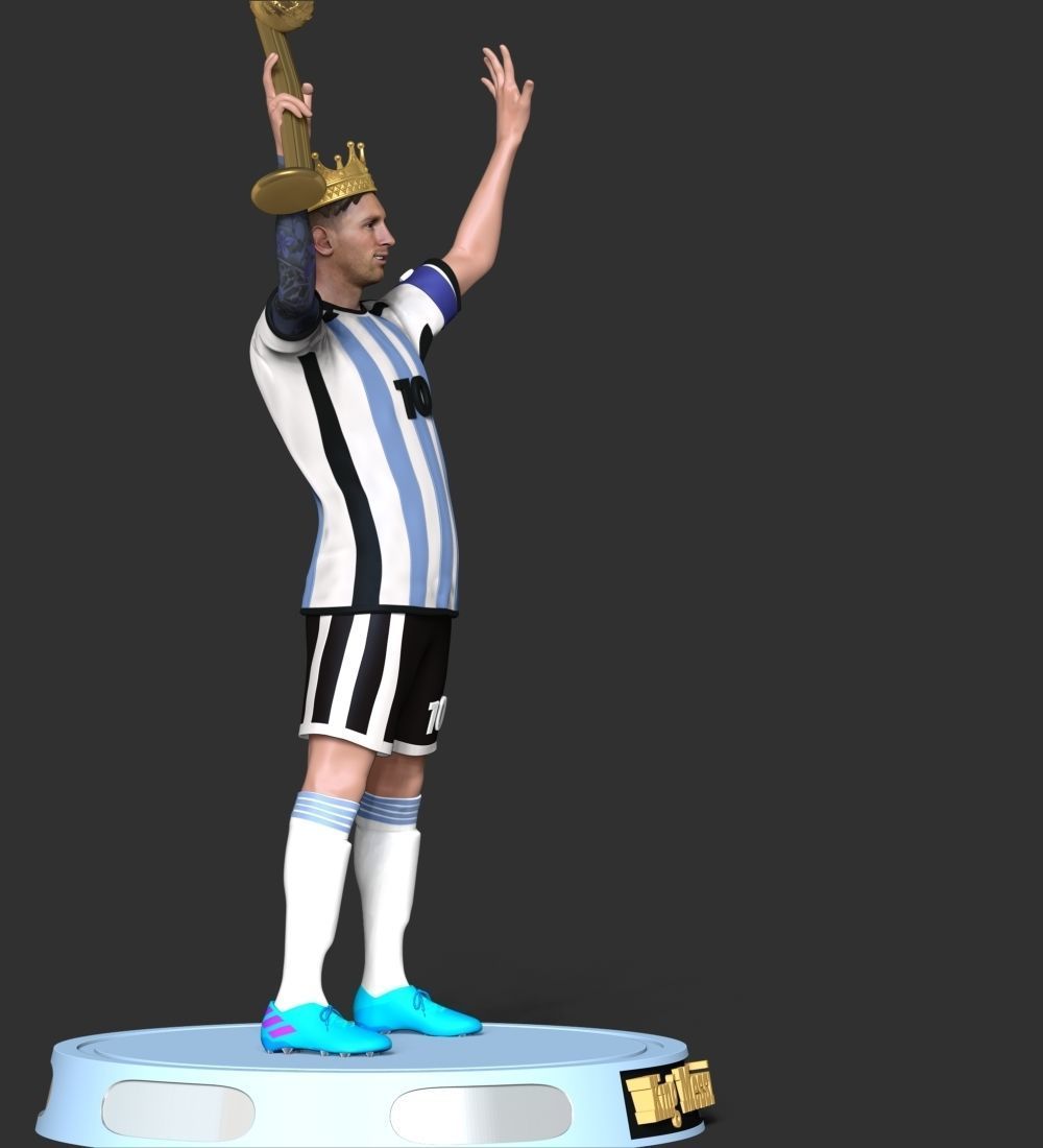 King Messi 3D print model_10