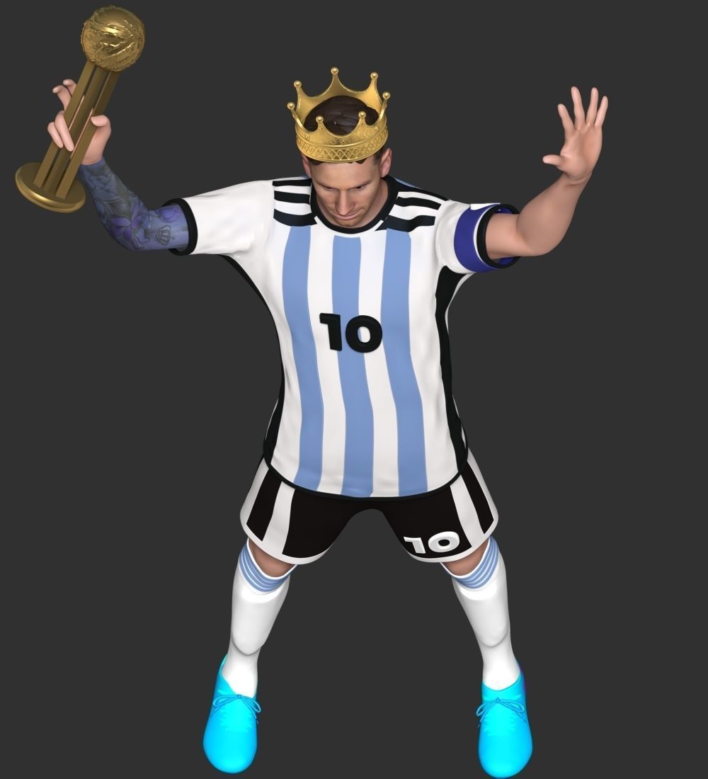 King Messi 3D print model_19