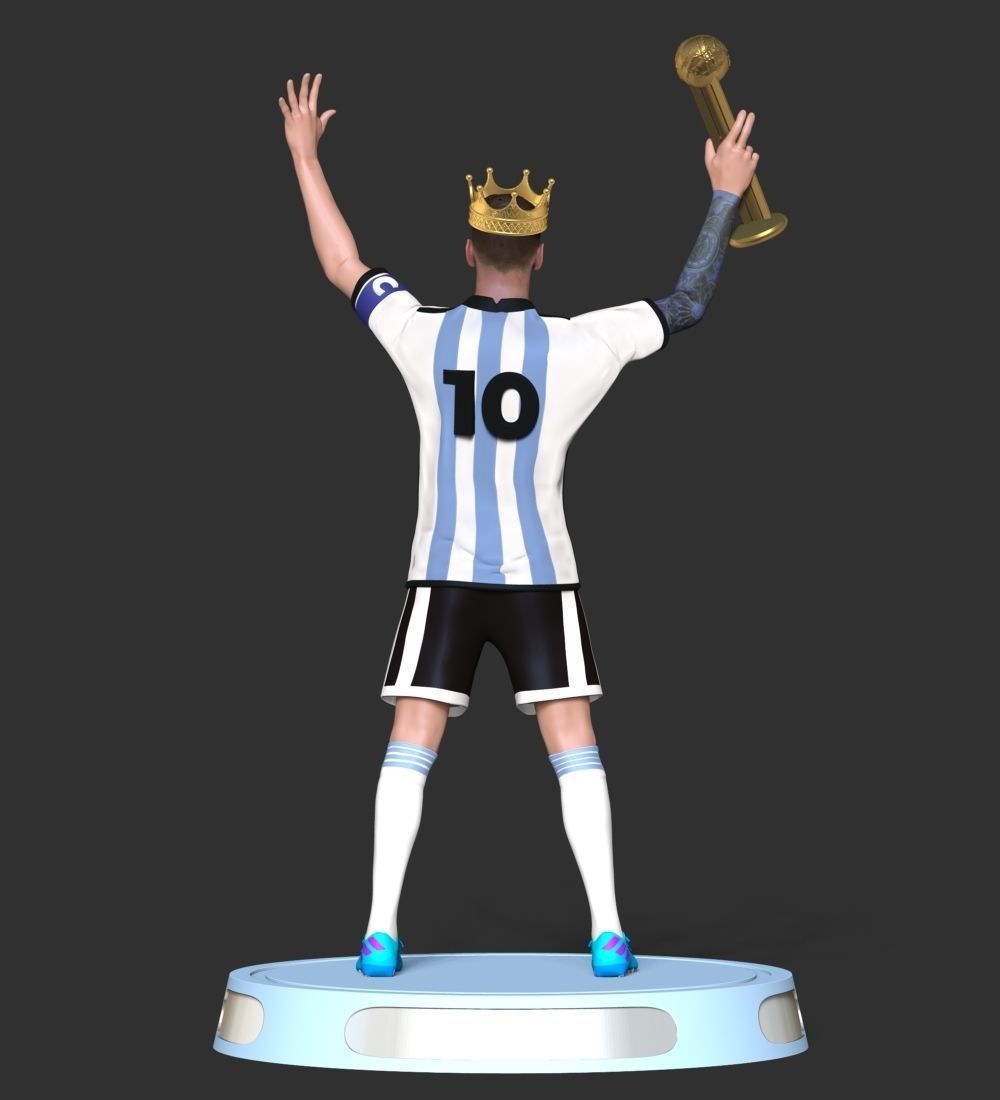 King Messi 3D print model_12