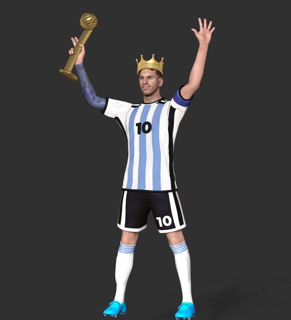 King Messi 3D print model_15