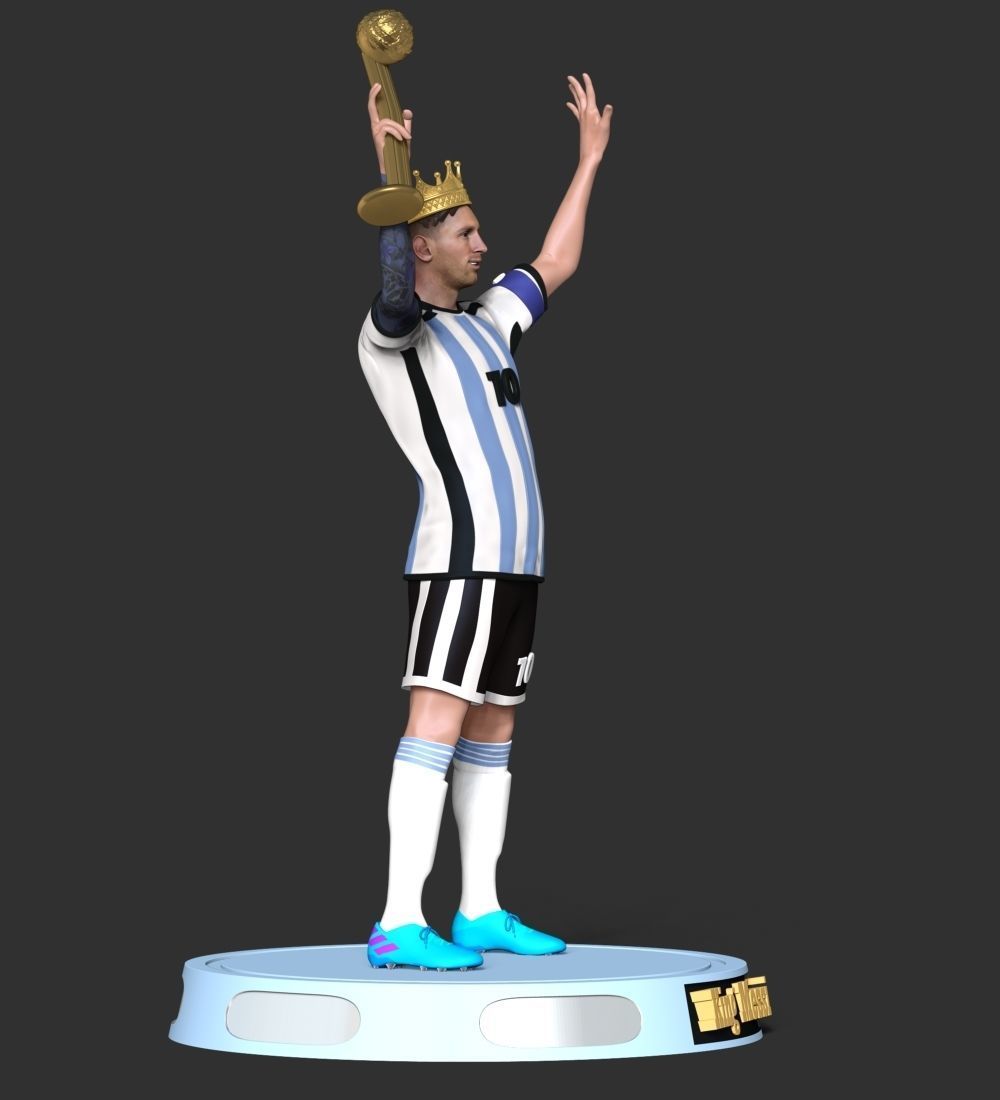 King Messi 3D print model_11