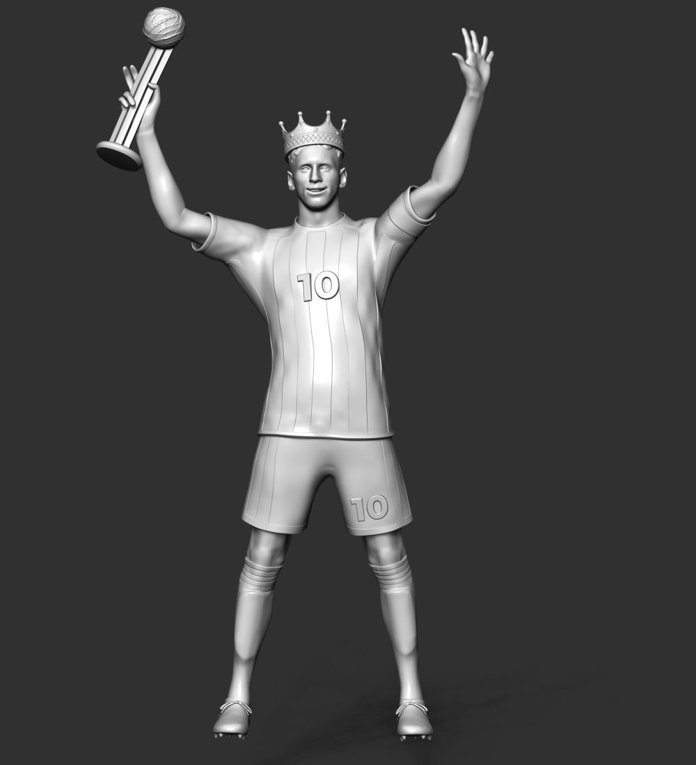 King Messi 3D print model_24