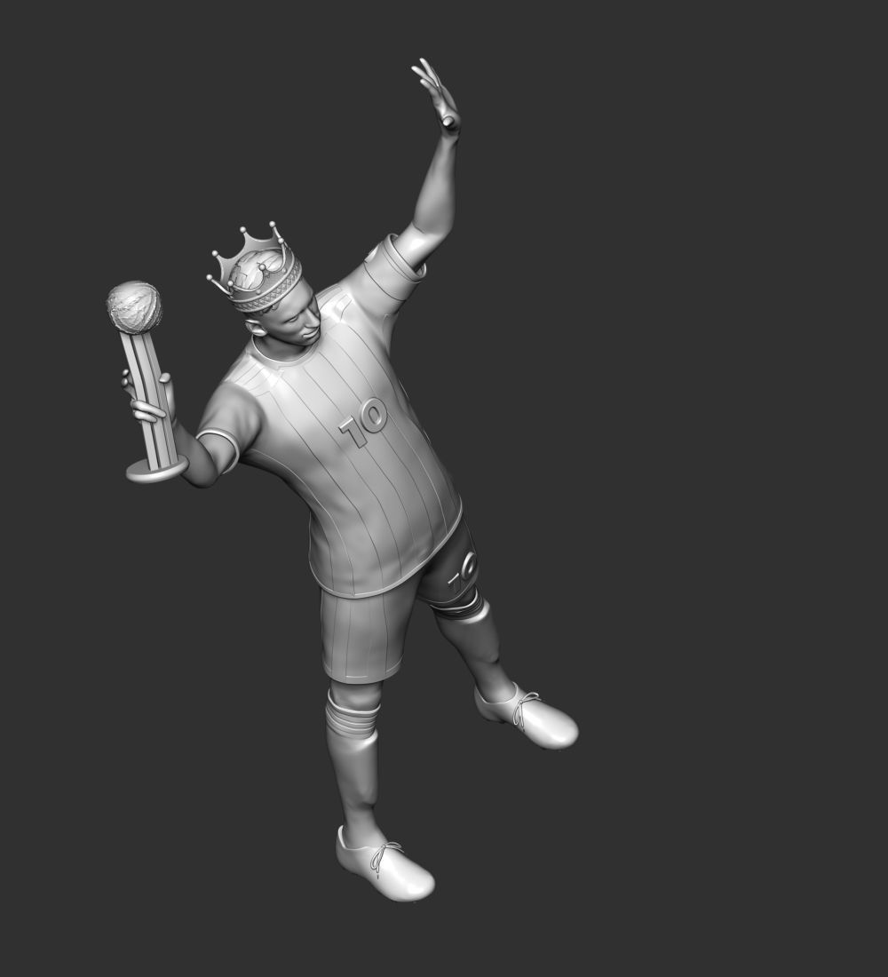 King Messi 3D print model_28