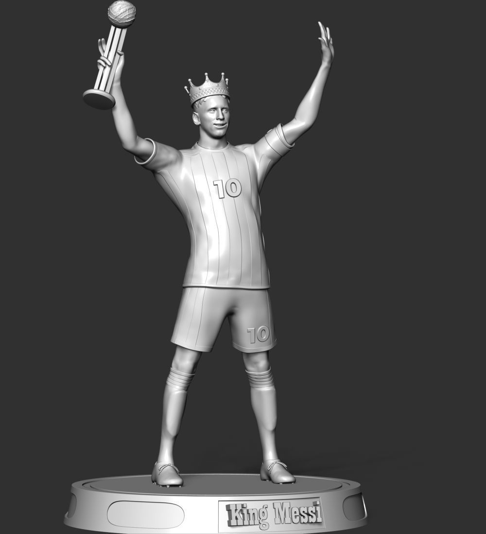 King Messi 3D print model_23