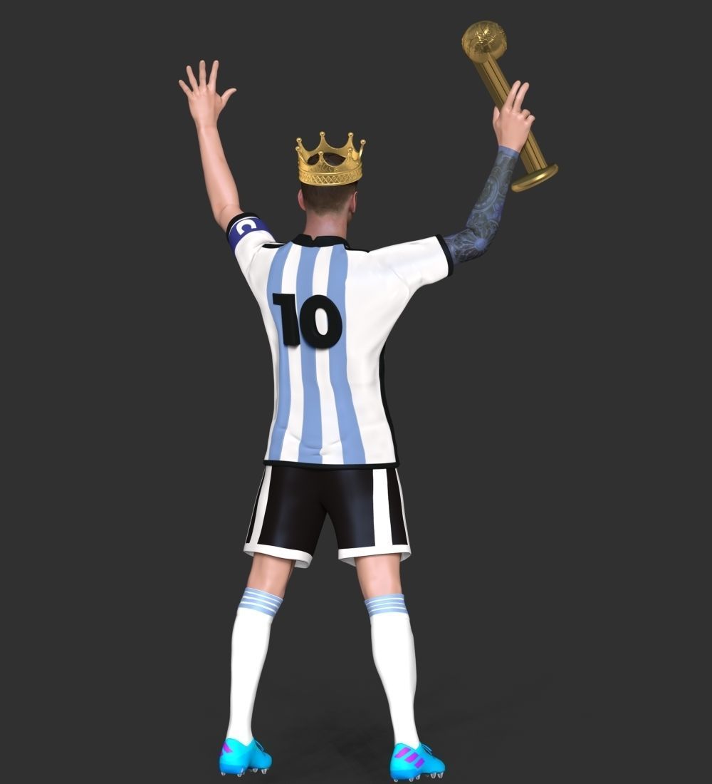 King Messi 3D print model_17