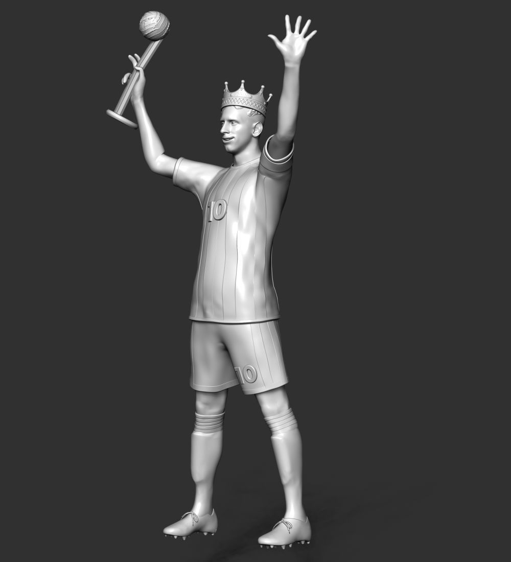 King Messi 3D print model_25