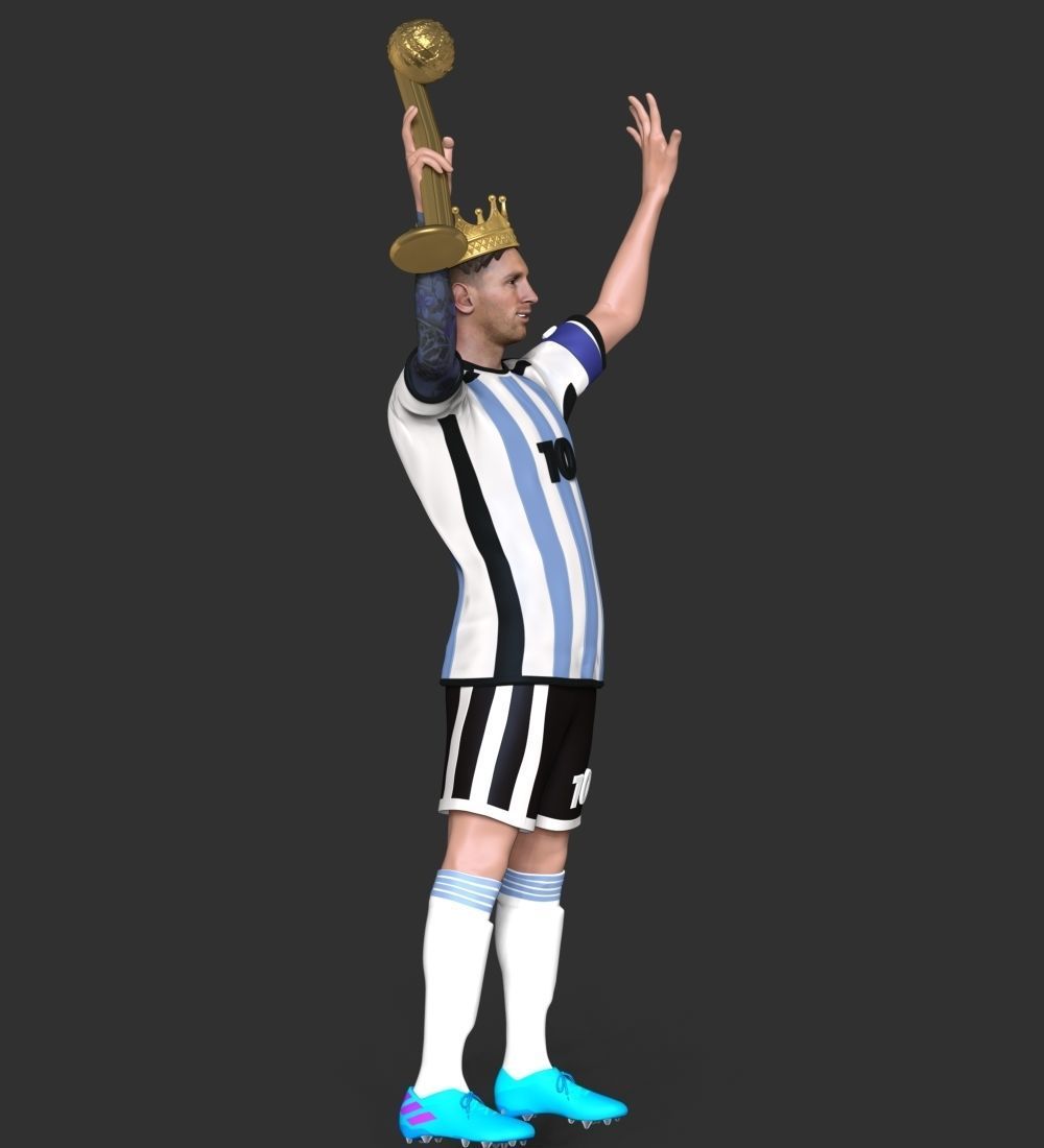 King Messi 3D print model_18
