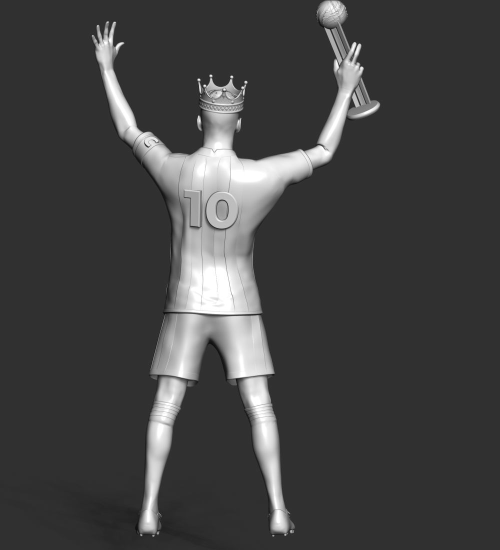 King Messi 3D print model_27