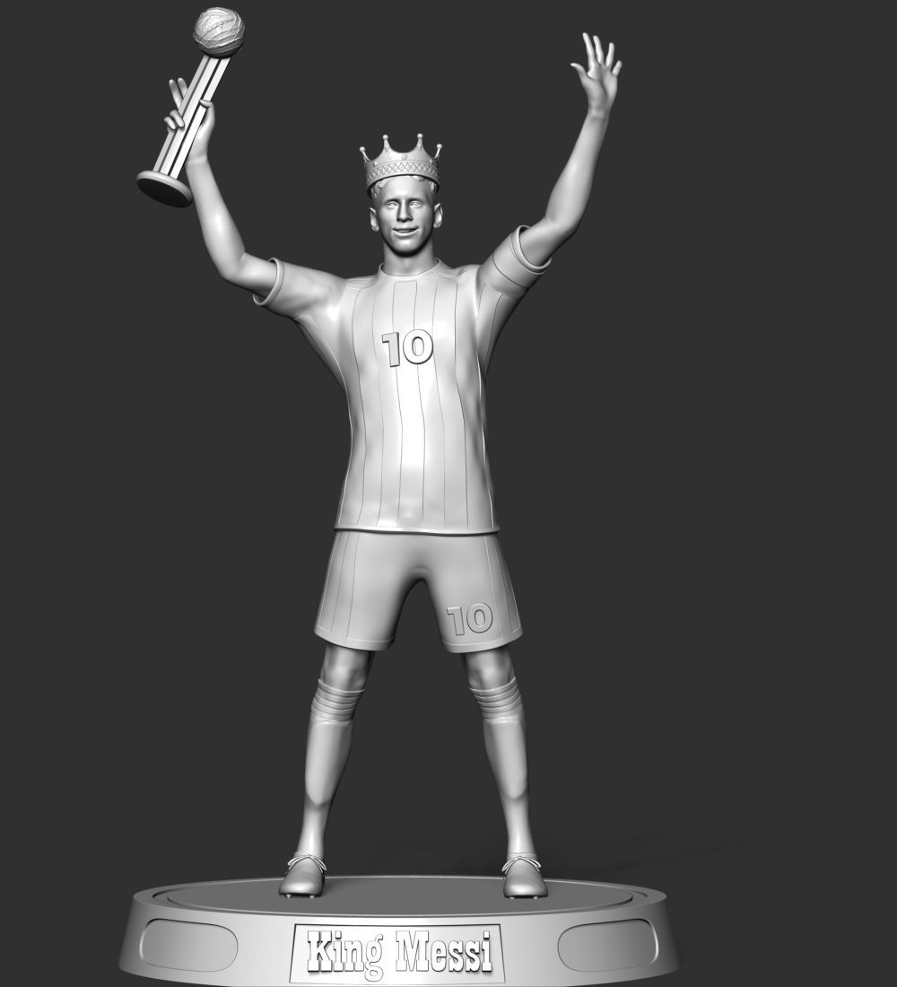 King Messi 3D print model_21